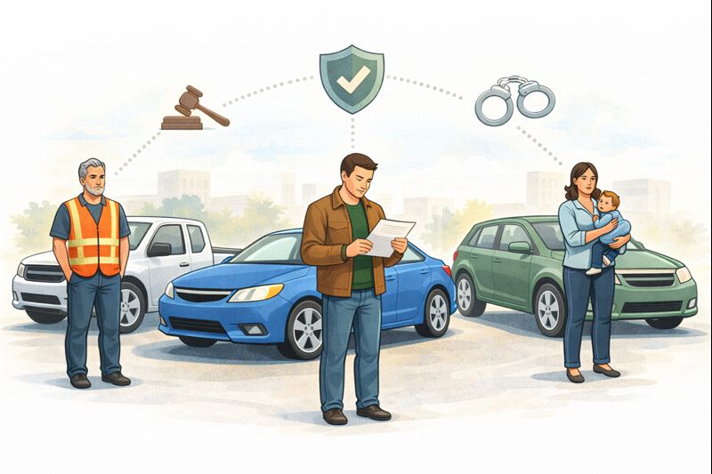 Illustration explaining what SR-22 insurance is and who may be required to carry it